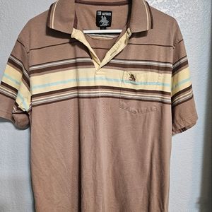 Brown Striped Shirt XL